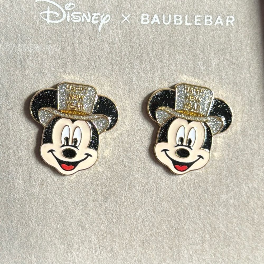 Disney Baublebar MICKEY MOUSE Happy New  Year earring